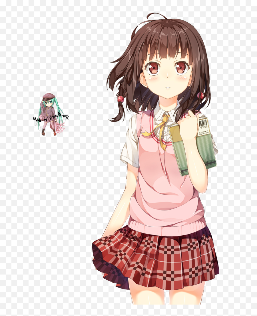 Anime Girl With Brown Hair Png - Drawing Anime Girl Student Anime Student Girl Drawing,Anime Hair Png