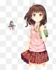 Anime Girl With Brown Hair Png - Drawing Student
