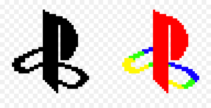 Playstation Logo 1994 And 2019 Pixel Art Maker - Ps Logo Pixel Png,Ps Logo Png