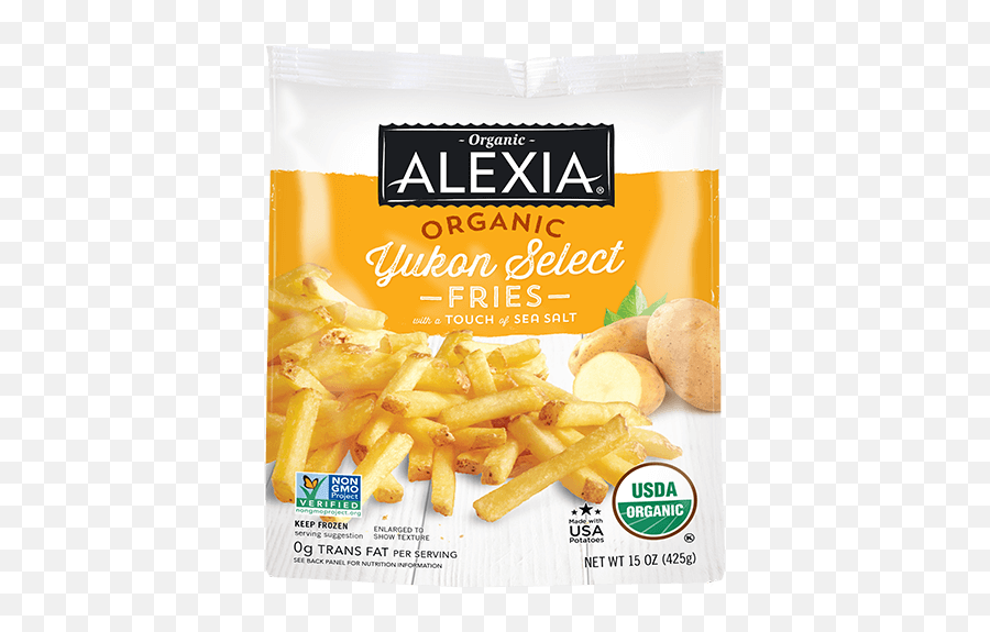 Frozen Organic French Fries U0026 Potatoes Alexia Foods - Alexia Organic Yukon Select Fries Png,French Fries Transparent