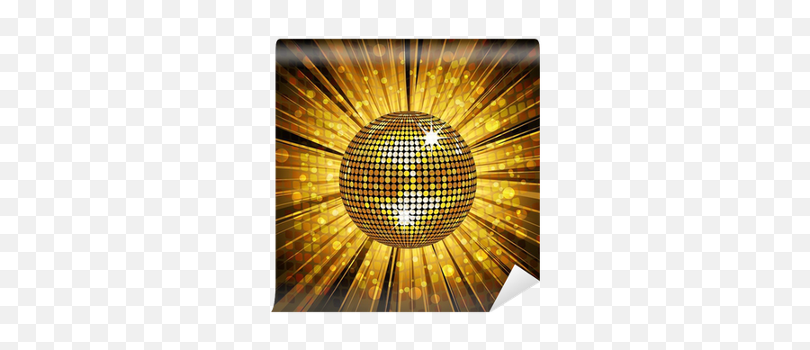 Gold Disco Ball Light Burst And Mosaic Detail Wall Mural U2022 Pixers We Live To Change - Disco Ball Background Png,Light Burst Png