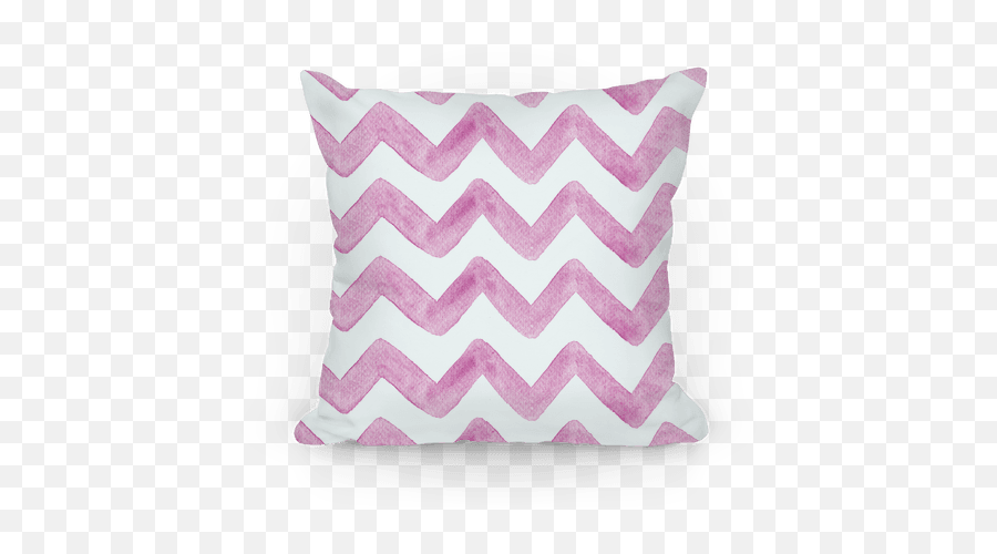 Pink Watercolor Chevron Pattern Pillows Lookhuman - Purple Png Pillow,Pink Watercolor Png