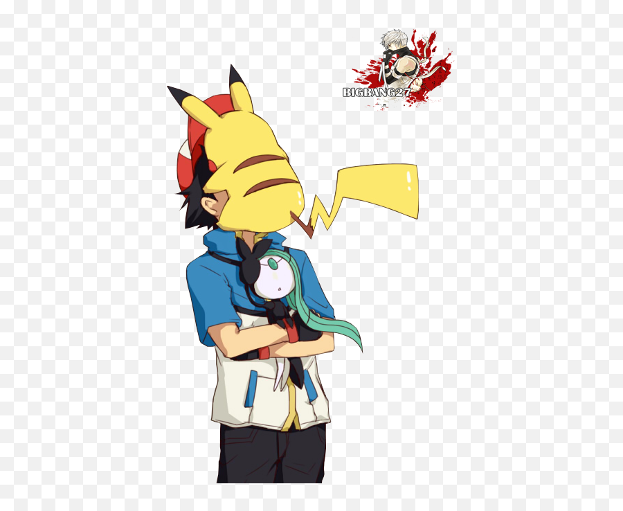 Download Hd Ash And Pikachu Pokemon Render Png By Bigbang27 - Ash Pokemon Render,Pokemon Ash Png