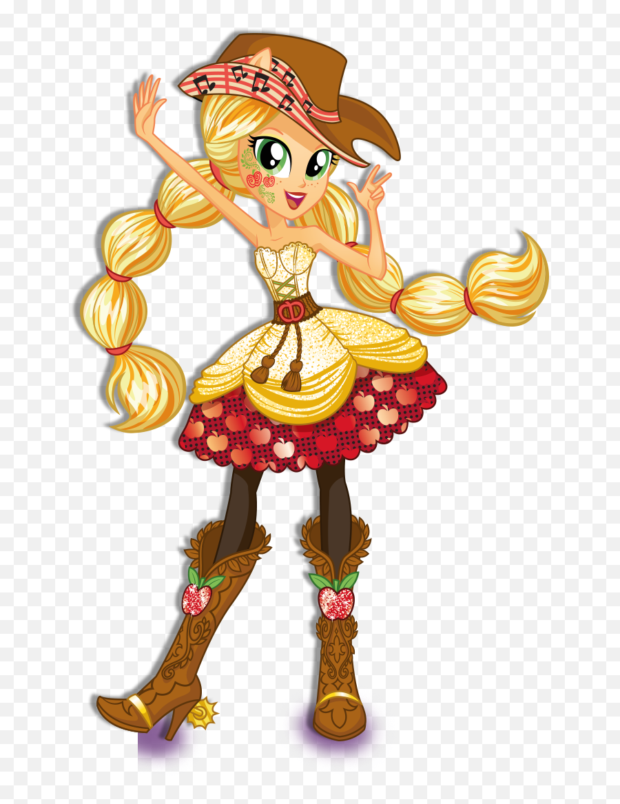 Mlp Eg Rockin Hairstyle Applejack - My Little Pony Equestria Girls Applejack Png,Applejack Png