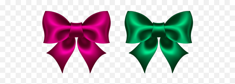 Pink And Green Bow Png Clipart Picture Gift Bows - Transparent Background Green Ribbon Bow,Transparent Christmas Bow
