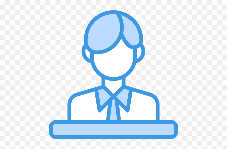 Employee Person Business Teamwork Businessman Free Icon - Clip Art Png,Work Icon Blue