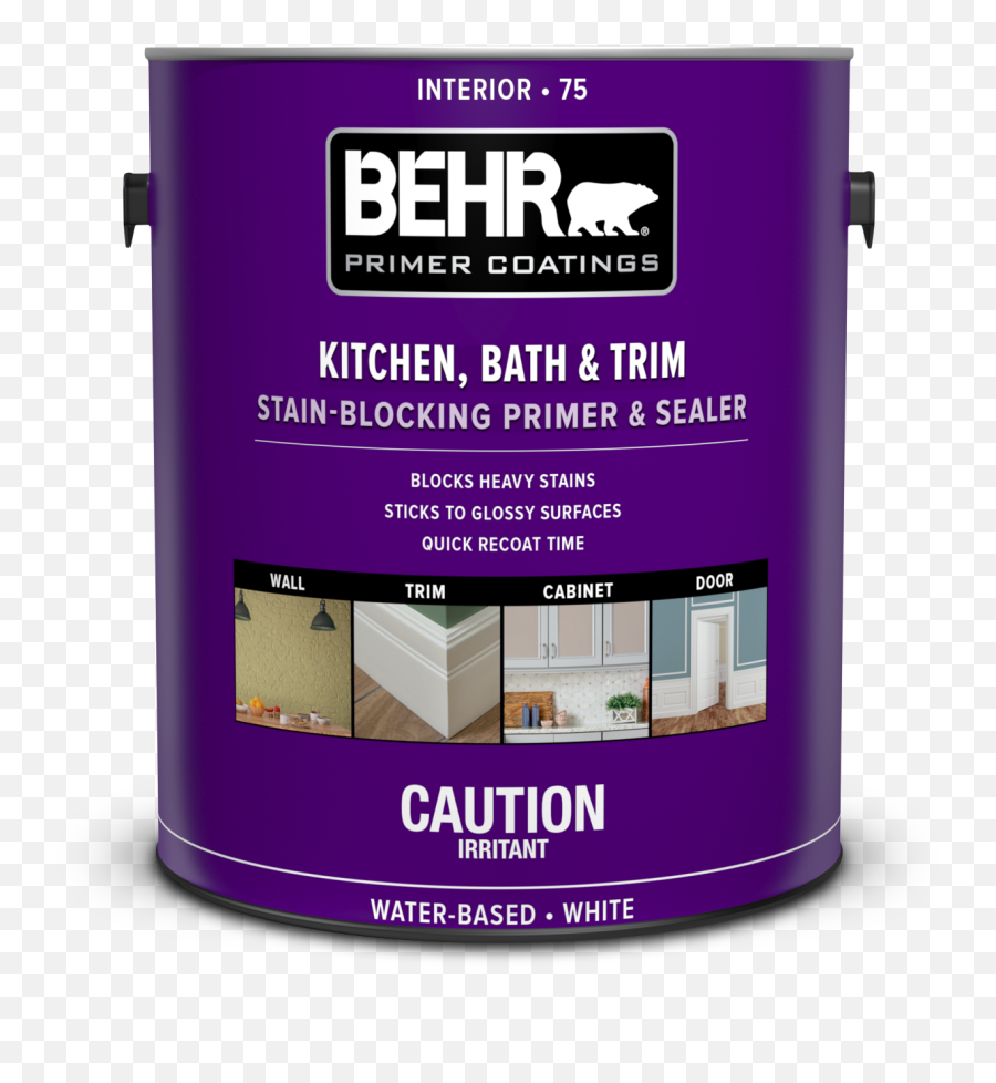 Primer U0026 Sealer For Kitchen Bath Trim Interior Stain - Behr Premium Plus Ultra Png,Bath Time Icon