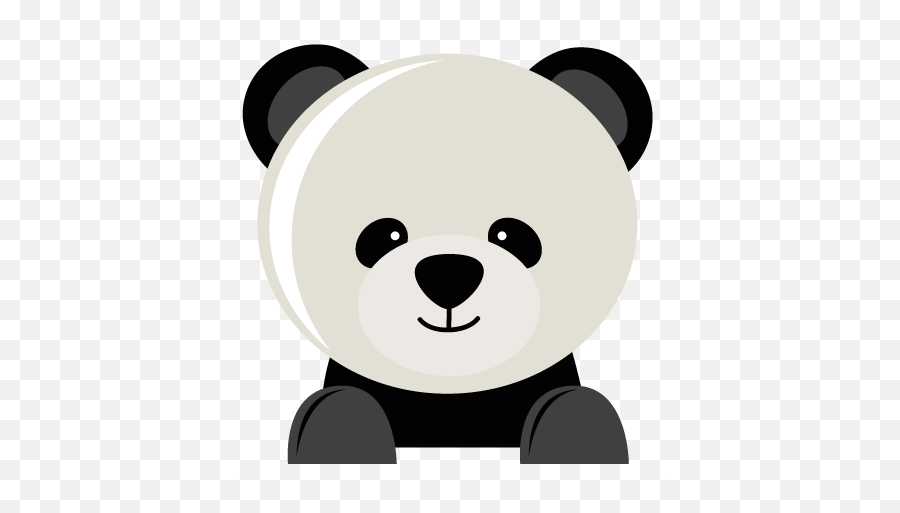 Panda Bear Png Black And White Library - Panda Cutting,Cute Panda Png