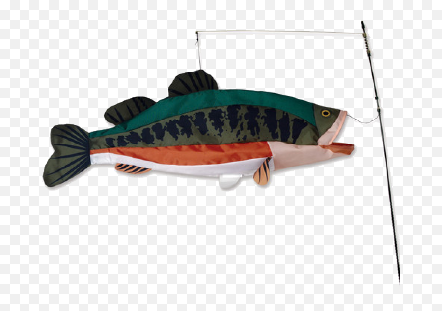 Download Large Mouth Bass Swimming 3d Fish - Bass Windsock Bass Fish Kite Png,Fish Swimming Png