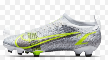 Nike Mercurial Vapor 14 Pro Firm Ground Whitesilvervolt Unisex Soccer Cleat Png