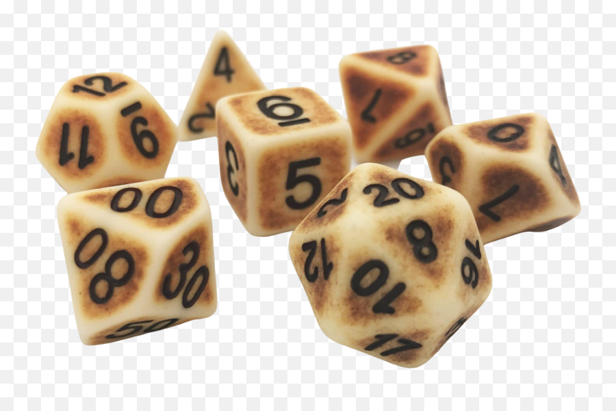 Ancient Bone - White Acrylic Dnd Dice Set By D20 Collective Dice Game Png,D20 Png