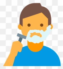 Shaving Man Icon Color Style - Icon Person Vector Png