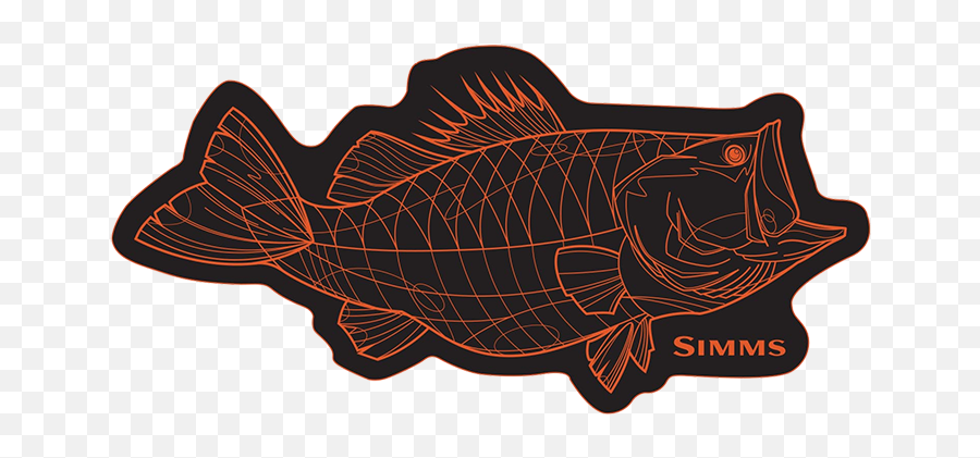 Simms Bass Line Sticker - Fish Png,Simms Trout Icon