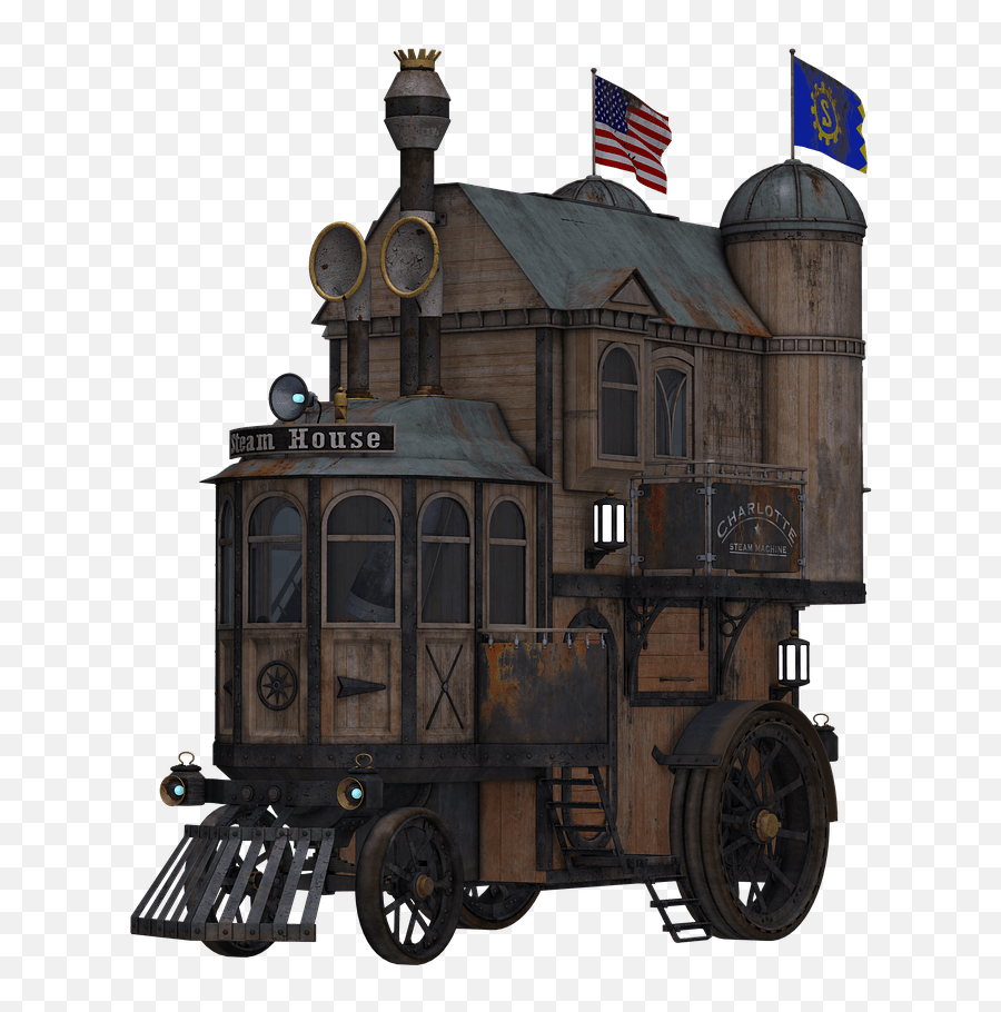Clipart Train Steampunk Picture 703622 - Steampunk House Png,Steampunk Png