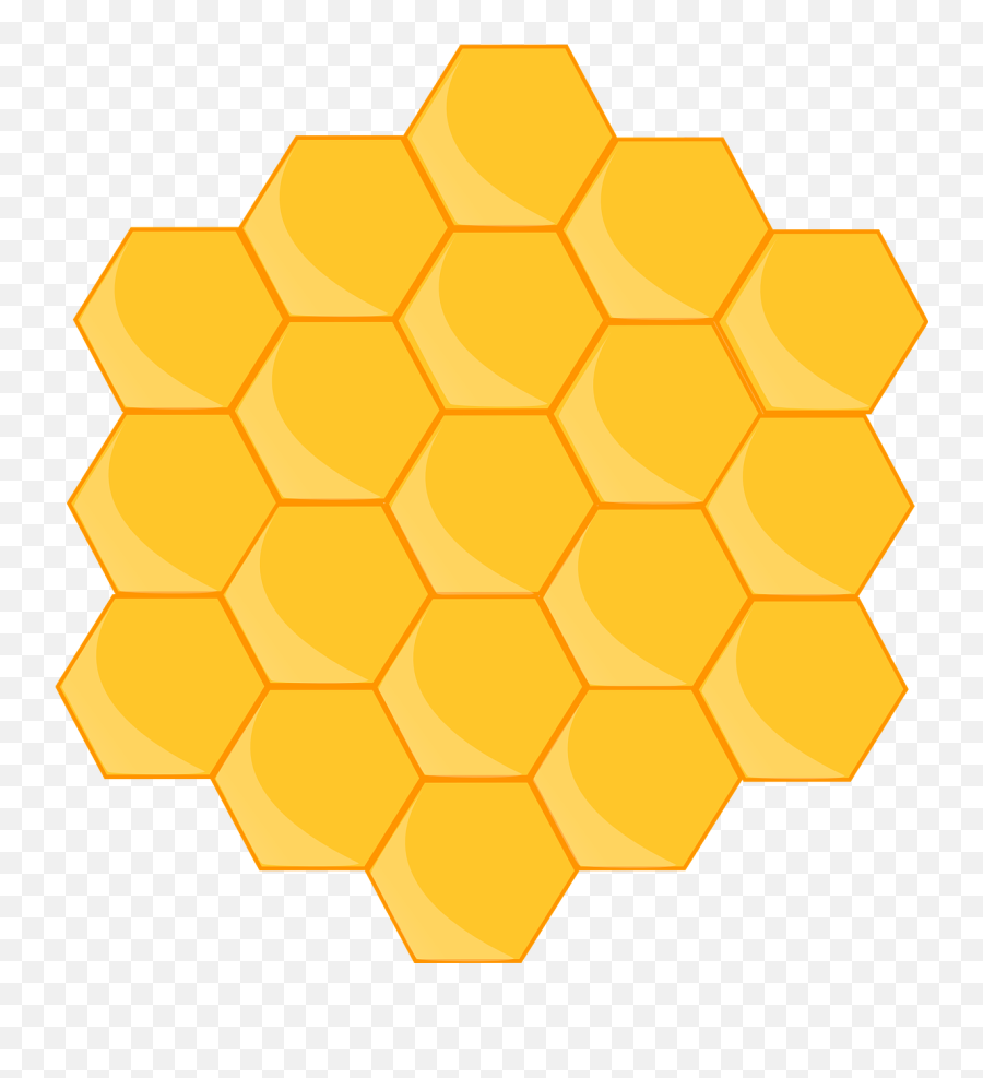 Honeycomb Bee Shape - Gambar Sarang Madu Kartun Png,Beehive Png