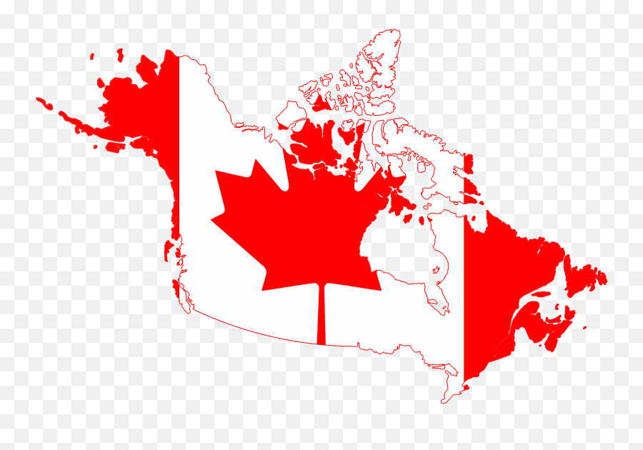 Flag Map Of Greater Canada - Canada Flag In A Map Png,Whats A Png File