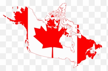Flag Map Of Greater Canada - In A png