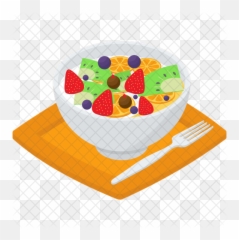 Fruits Salad Bowl Icon - Pudding Png,Salad Bowl Png