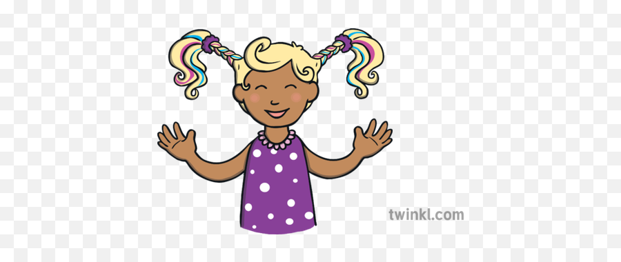 Girl With Crazy Hair Illustration - Crazy Hair Girl Clip Art Png,Crazy Hair Png