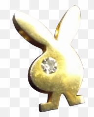 Download Vintage 10k Gold Filled Playboy Bunny Pendant - Domestic Rabbit png