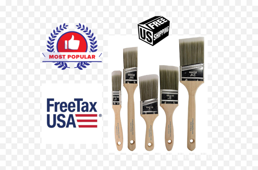 New 5 Pack House Walltrim Paint Brush Set For Home Exterior Or Interior Brushes - Paint Brush Png,Paint Brush Logo