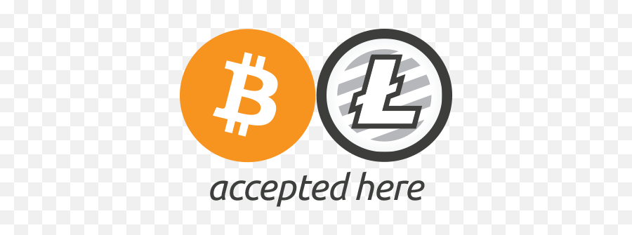 Bitcoin - Litecoinacceptedheretp800px Now Speak English Bitcoin Litecoin Accepted Here Png,Litecoin Logo Transparent