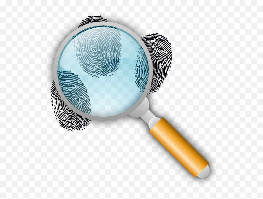 Fingerprint Search Clip Art - Vector Clip Art Magnifying Glass With Fingerprints Png,Thumbprint Png