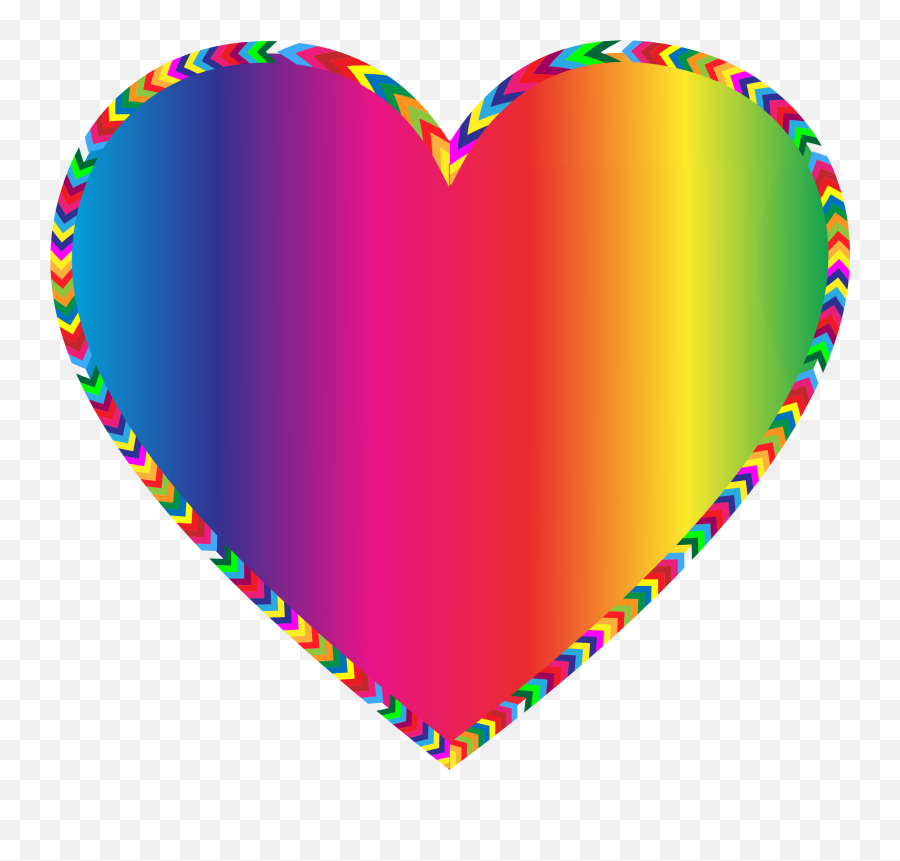 Multicolored Arrows Heart Filled By Gdj With - Colorful Border Design Rainbow Png,In Loving Memory Png