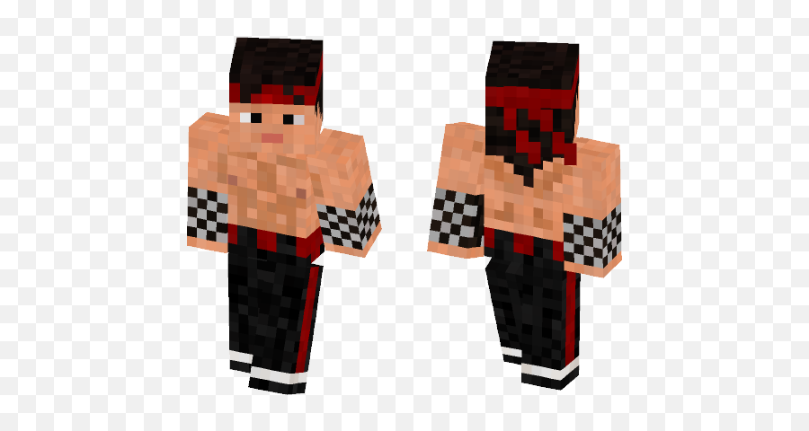 Download Liu Kang - Minecraft Skin Black Hair Png,Liu Kang Png