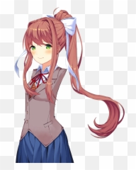 Monika Side Sprite - Ddlc Monika Side Sprite Png,Monika Png