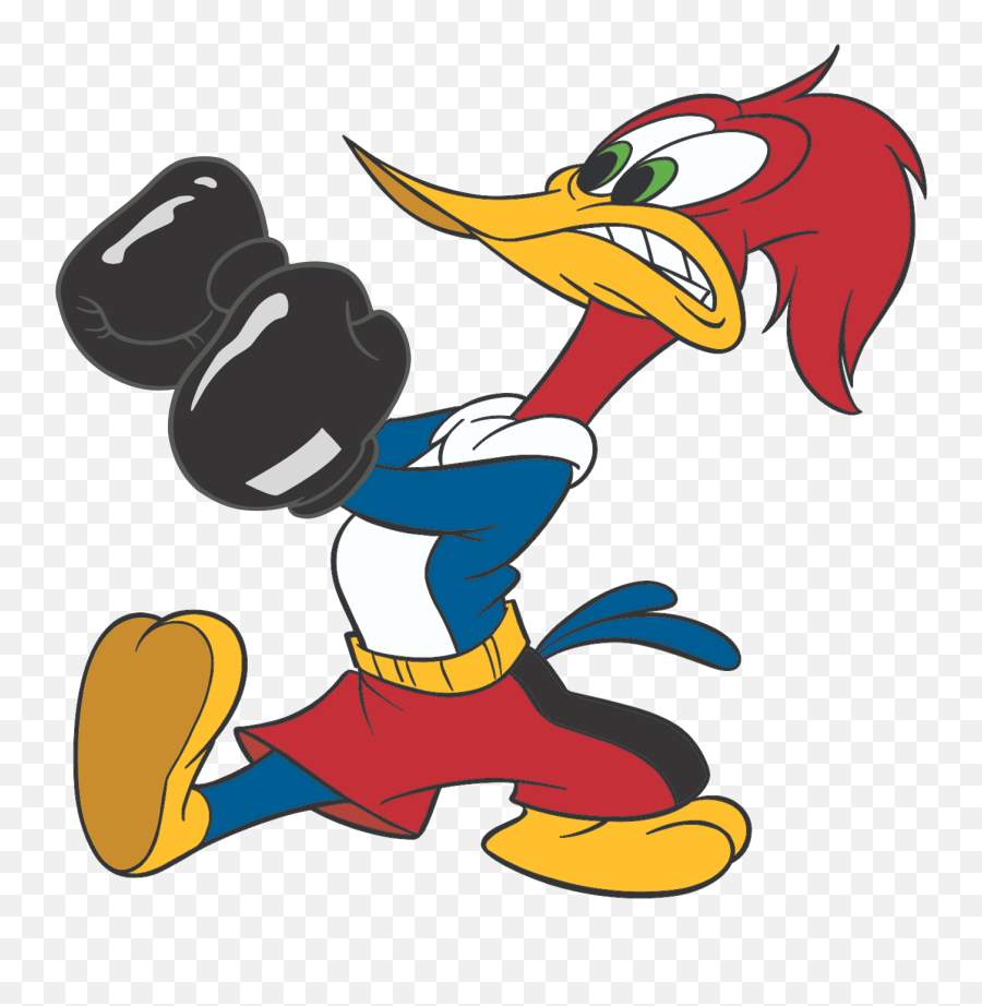 Woody Woodpecker Cartoon - Woody Woodpecker Boxing Png,Woody Woodpecker Png