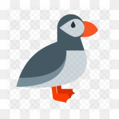 Puffin Bird Icon Of Flat Style - png