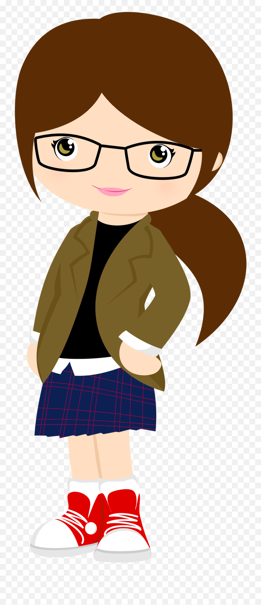 Download Photos Girl With Glasses - Glasses Girl Clipart Hd Teacher With Glasses Clip Art Png,Girl Clipart Png