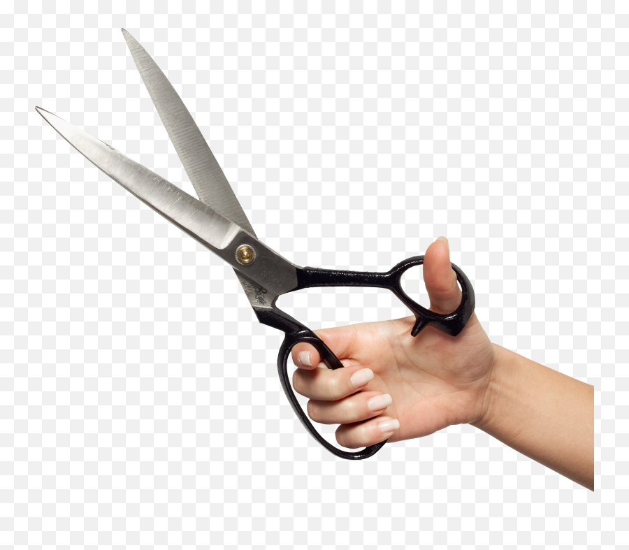 Hand Holding Huge Scissors Transparent - Scissors In Hand Png,Scissors Transparent