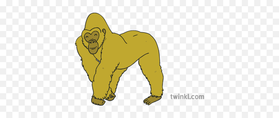 Gold Gorilla Illustration - Twinkl Black And White Showing Bad Behaviour Png,Gorilla Png