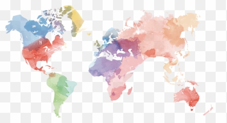 World Map Png Transparent Image - World Map Watercolor Png,World Map Png