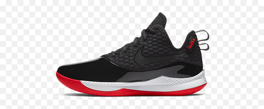 Nike Lebron James Witness Iii 3 Black Red White Bred Bq9819 - 001 Basketball Low Bq9819 001 Png,Lebron Transparent