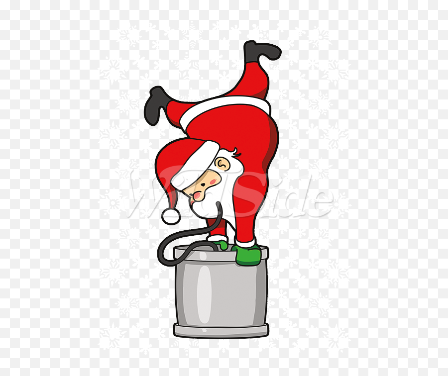 Santa Doing A Keg Stand Clipart - Santa Doing A Keg Stand Png,Drunk Png
