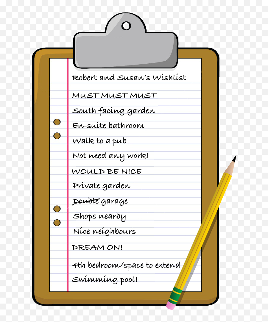Cartoon Clipboard Png Image - Buying A House Wishlist,Clipboard Png