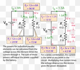Electric Power - Power In Series Vs Parallel Png,Circuits Png