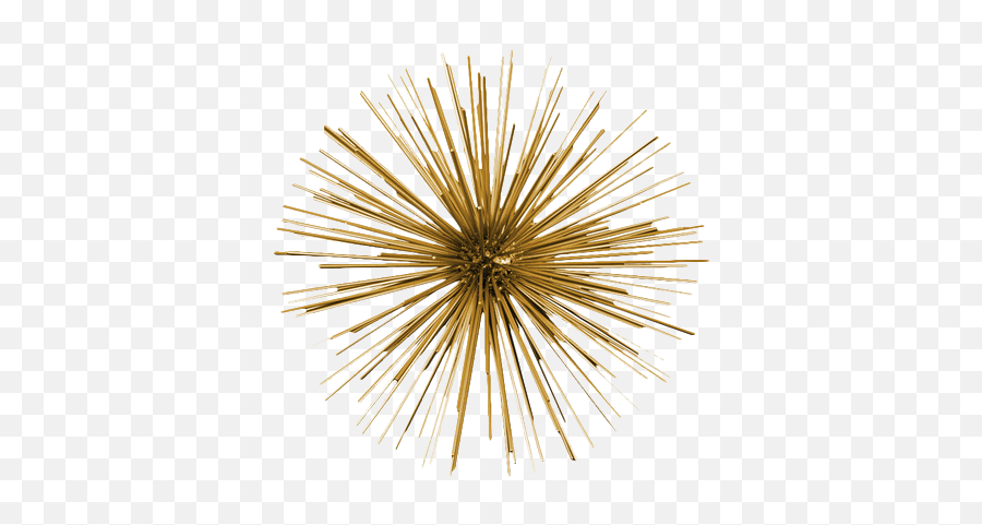 Metal Sea Urchin Ornamental Sculpture Wall Decor Gold 85 - Horizontal Png,Sea Urchin Png