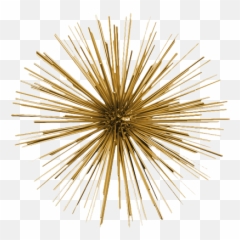 Metal Sea Urchin Ornamental Sculpture Wall Decor Gold 85 - Horizontal Png,Sea Urchin Png