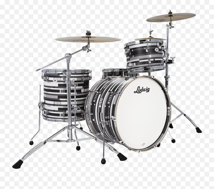 Acoustic Drum Kits Ludwig Neusonic Fab Digital Black Oyster - Ludwig Digital Black Oyster Png,Drum Set Png