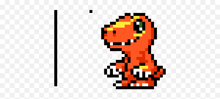 Pixilart - Agumon By Anonymous Dot Png,Agumon Png