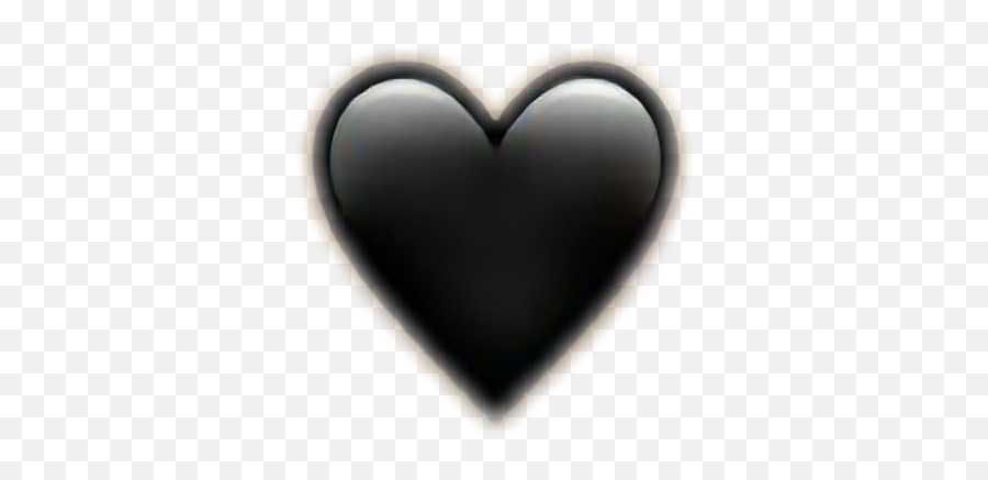 Emojis Iphone Blackheart Black Heart - Solid Png,Black Heart Emoji Png