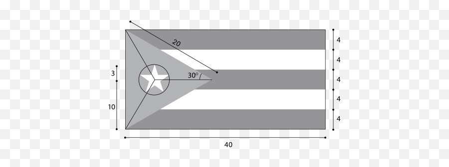 Bandera De Cuba - Puerto Rico Flag Measurements Png,Bandera De Puerto Rico Png