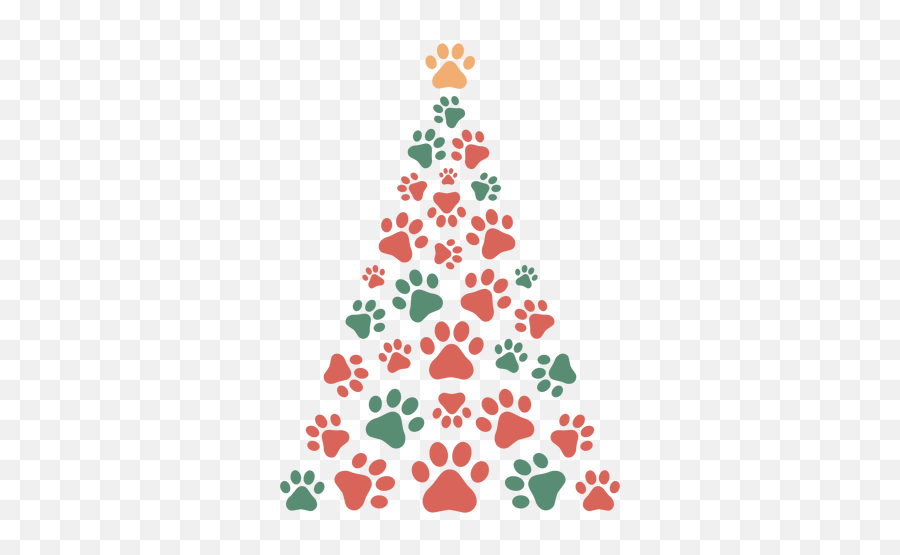 Cute Paws Christmas Tree - Transparent Png U0026 Svg Vector File Cute Christmas Tree Svg,Paws Png