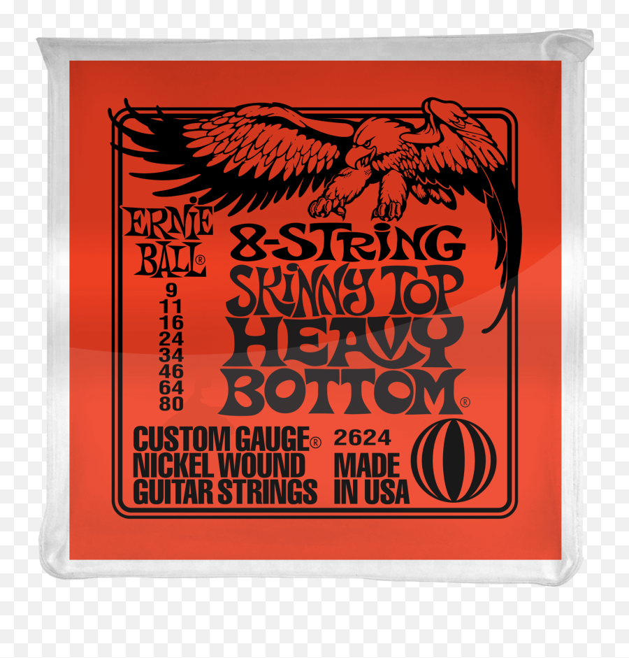 Ernie Ball 2624 Skinny Top Heavy Bottom Slinky 8 - String Electric Guitar Strings Png,Slinky Png