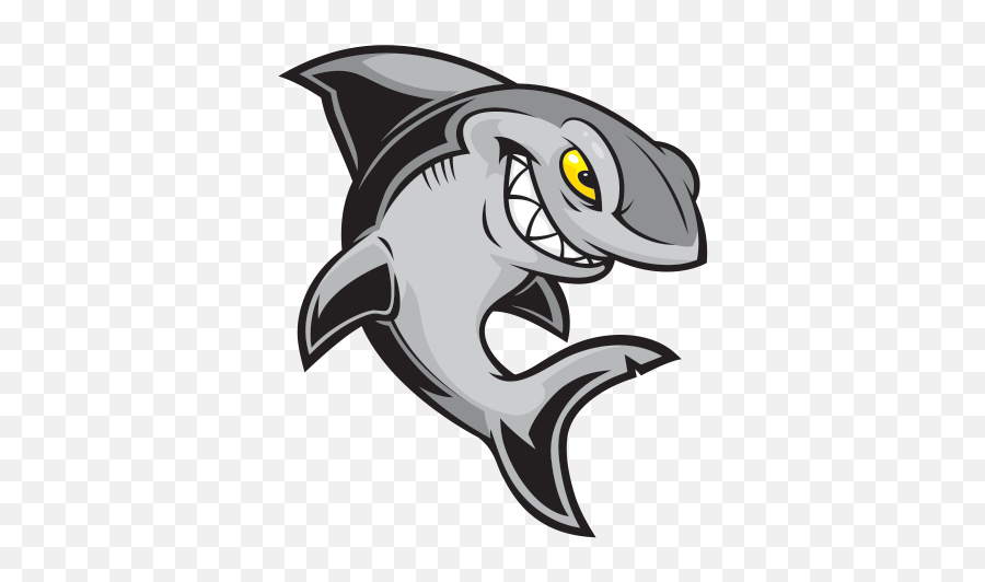 Printed Vinyl Shark Logo - Grey Shark Cartoon Smile Png,Shark Logo Brand -  free transparent png images 