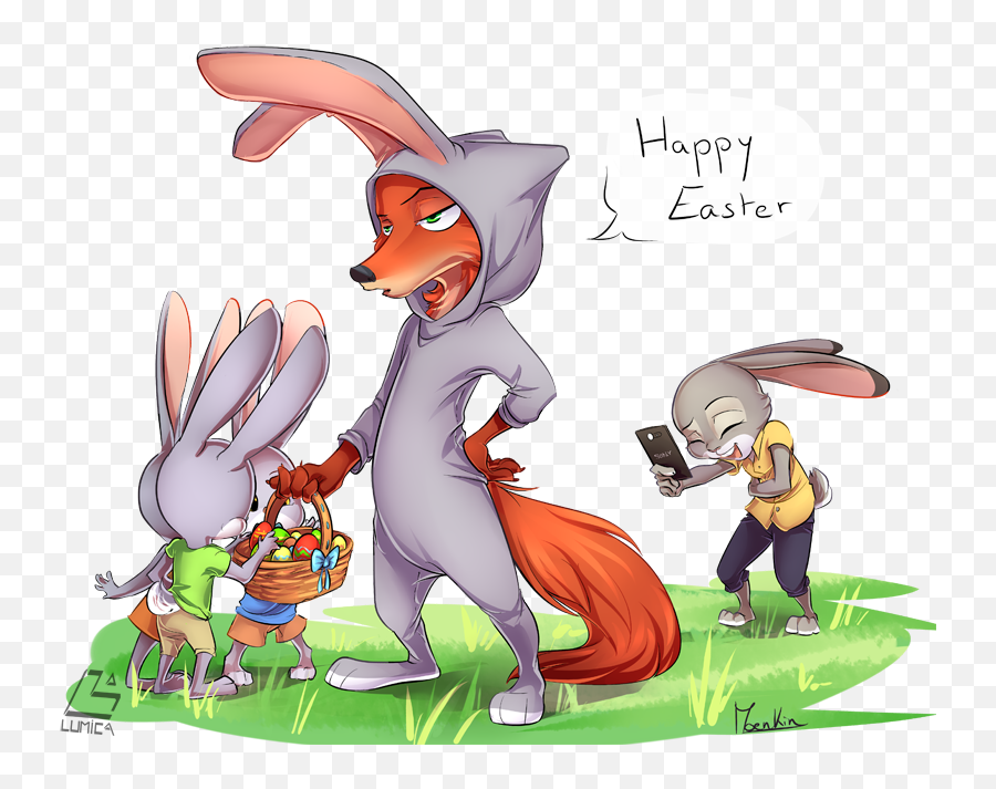 Download Appy Easter Lumica Nick Wilde Lt - Nick And Judy Nick Wilde Easter Png,Nick Wilde Png